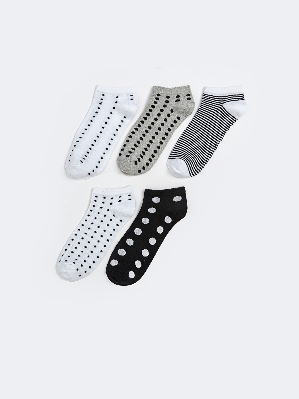 Patterned Women's Trainer Socks 5 Pack