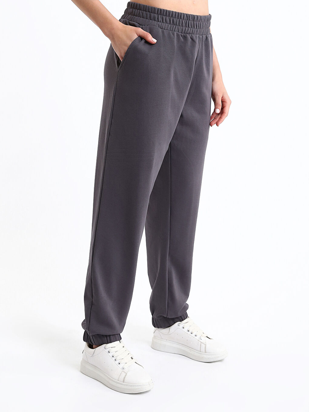 Elasticated Waist Women's Jogger Sweatpants-3