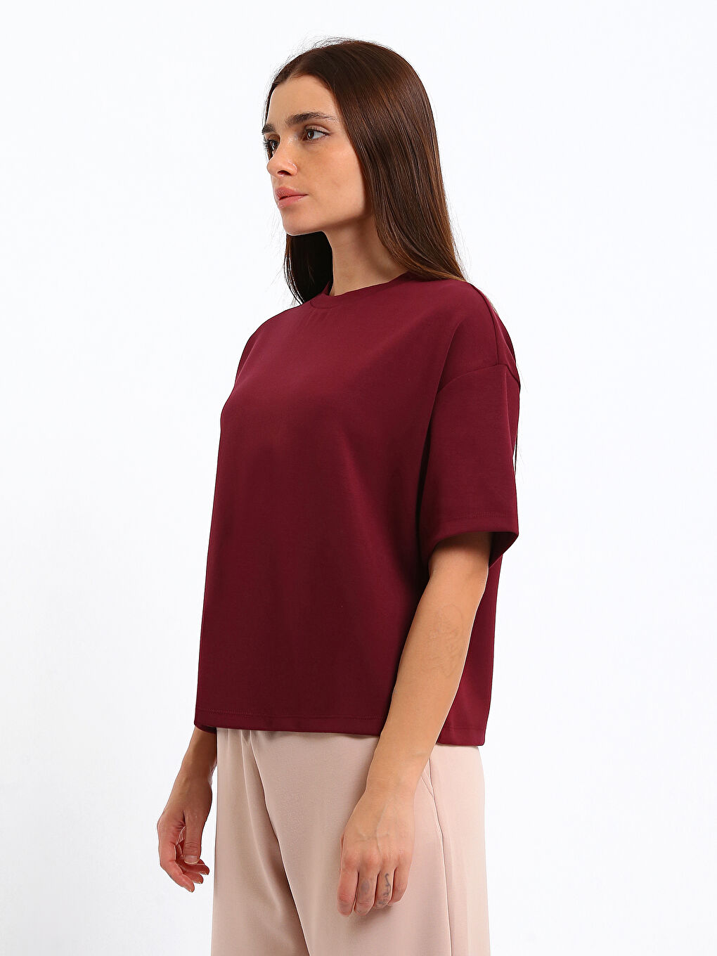 تيشيرت ياقة دائرية - نساء-3