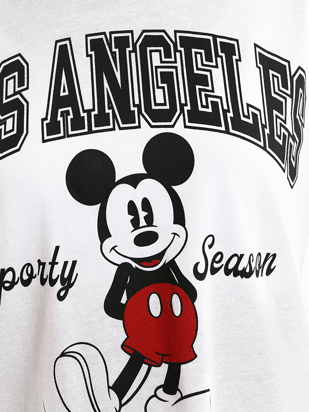 Crew Neck Mickey Mouse Printed Women's T-Shirt-2