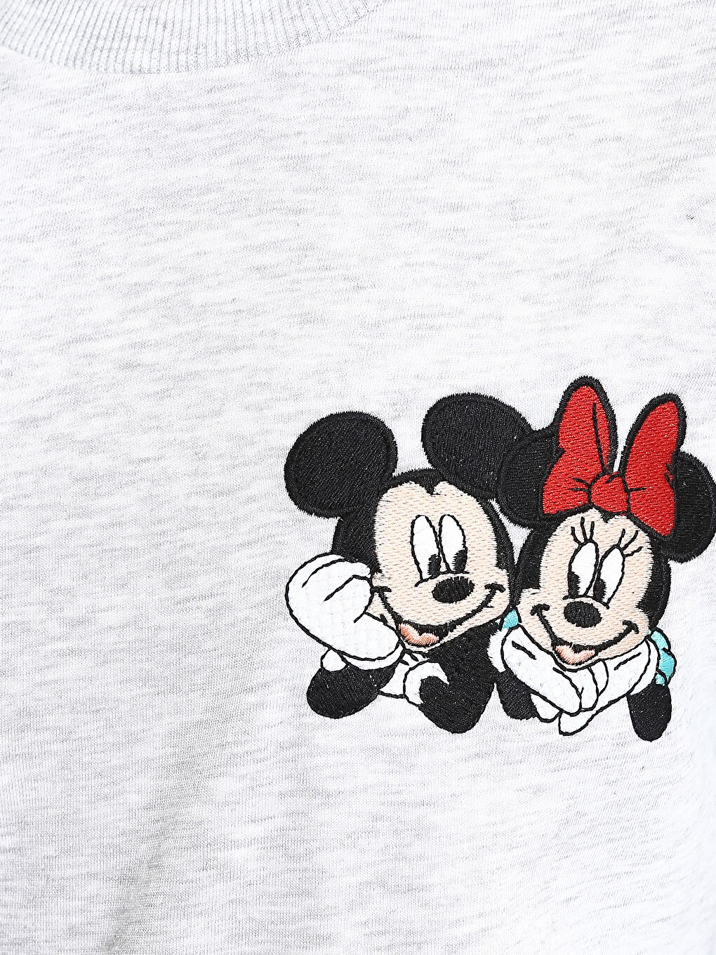 Crew Neck Mickey and Minnie Mouse Printed Oversize Women's Sweatshirt-4