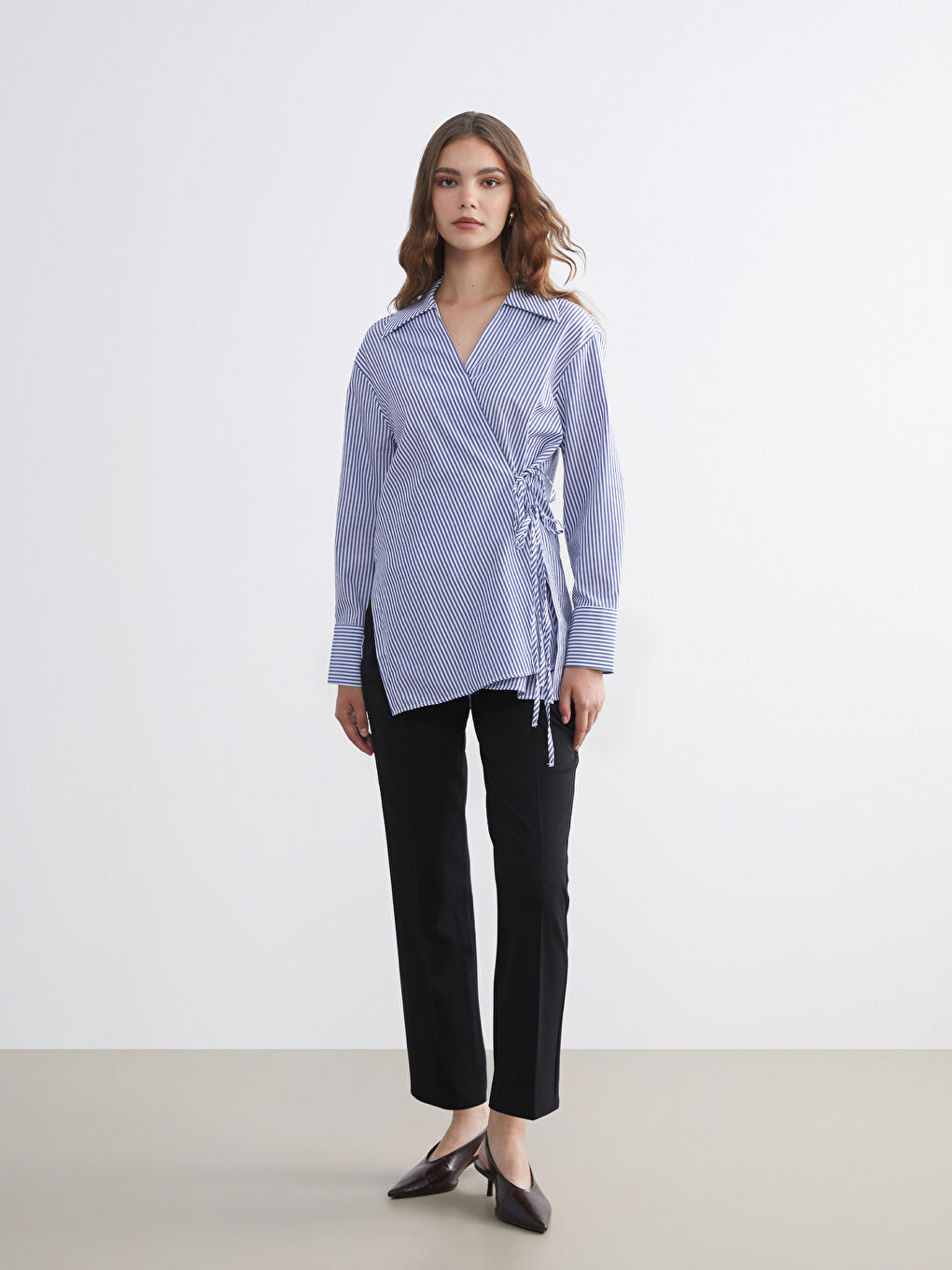 Siyah Beli Lastikli Kadın Pantolon