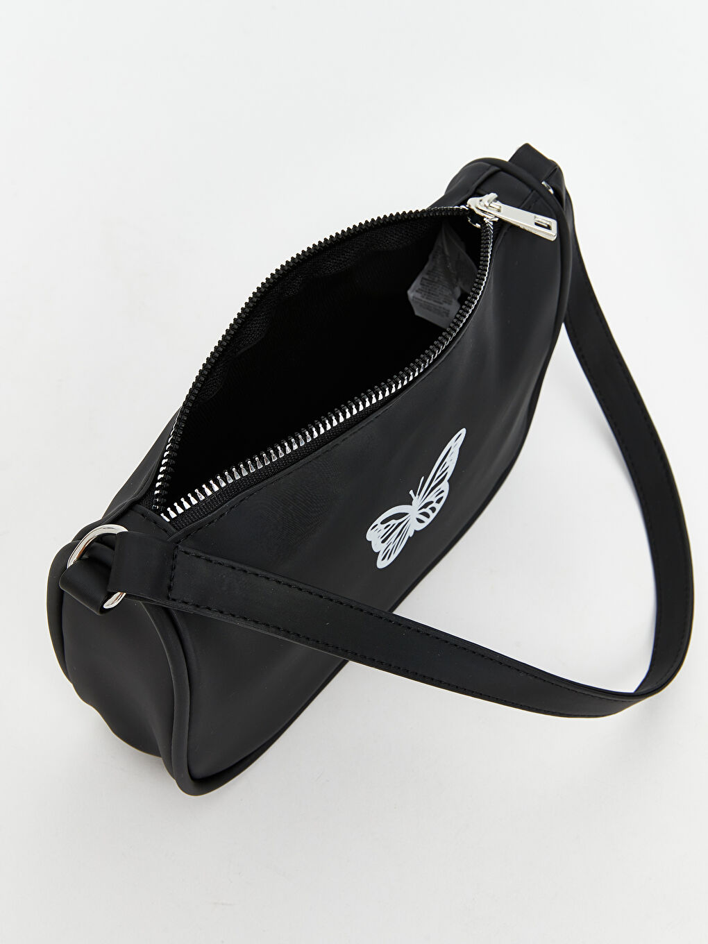 Siyah Kelebek Baskılı Kız Çocuk Kol Çantası-2