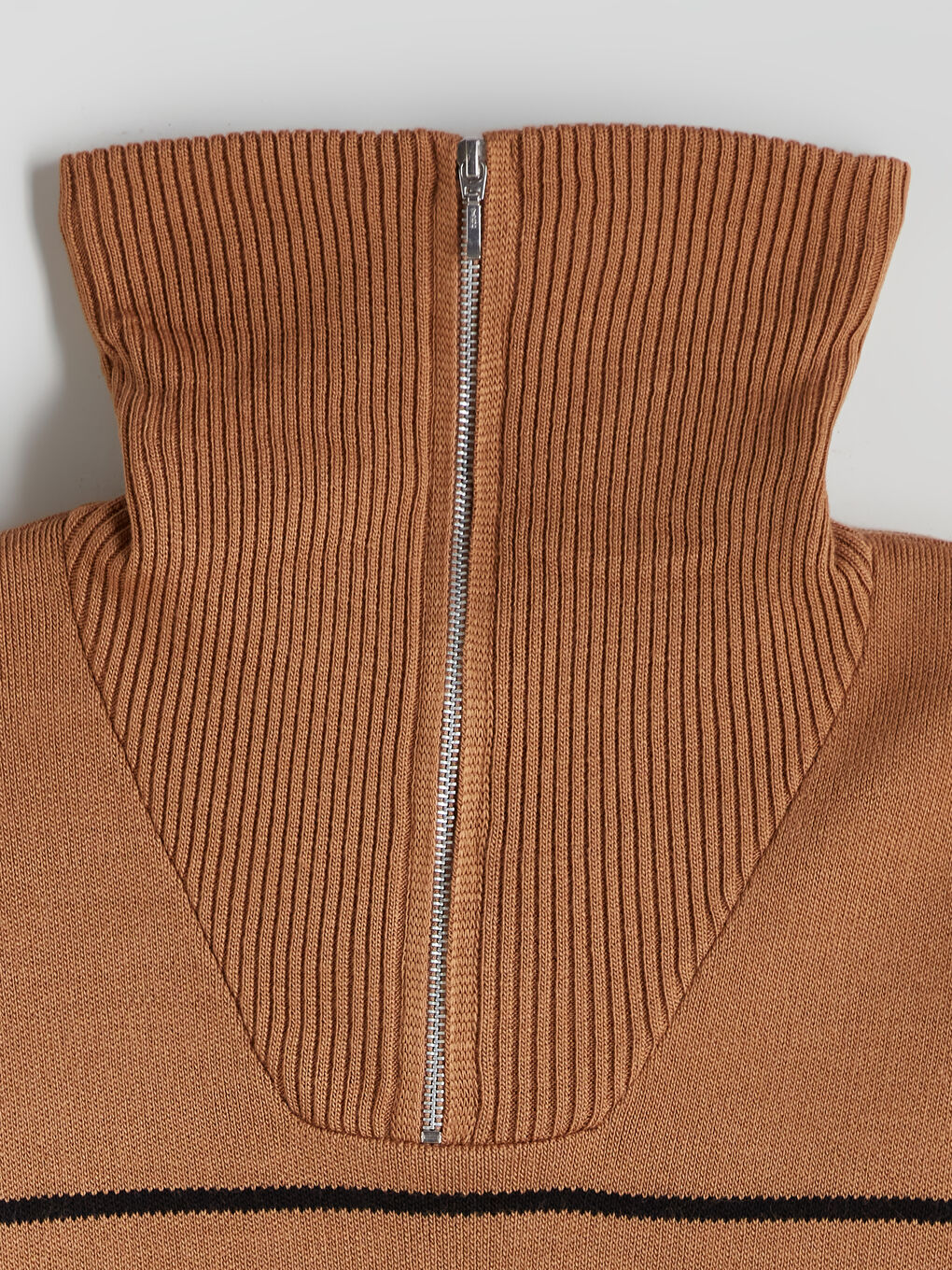 Polo Collar Striped Oversize Women's Knitwear Sweater-5