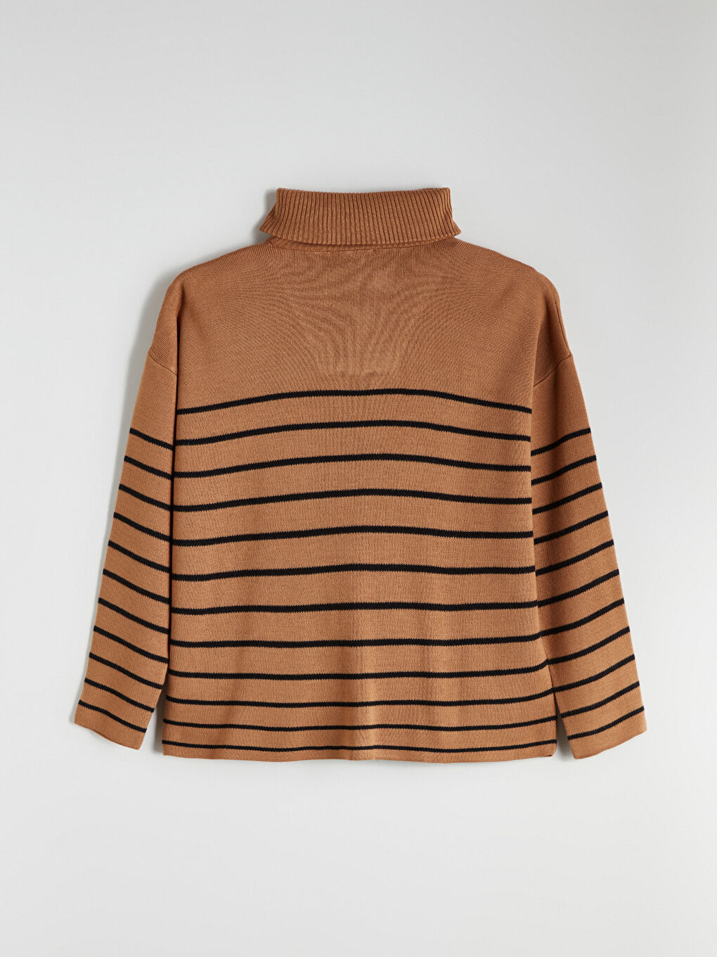 Polo Collar Striped Oversize Women's Knitwear Sweater-6