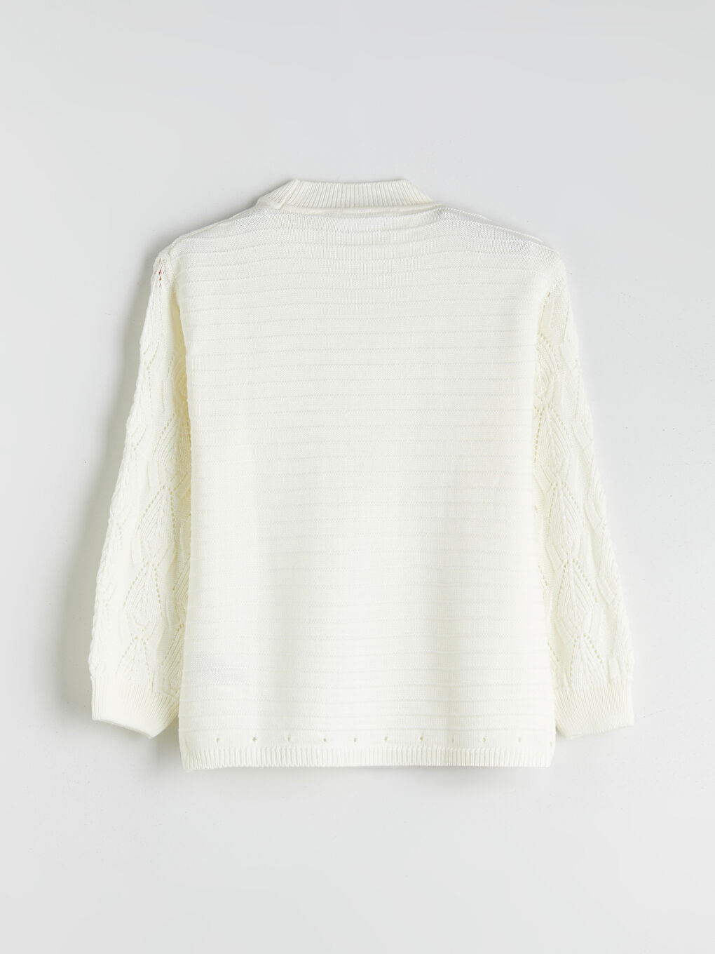 Crew Neck Hole-Knitted Women's Knitwear Sweater-5