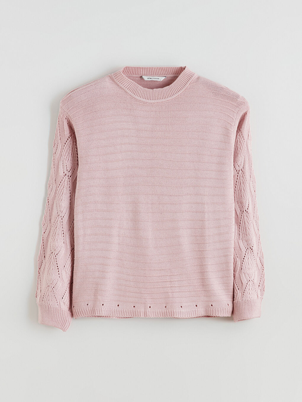 Crew Neck Hole-Knitted Women's Knitwear Sweater-4