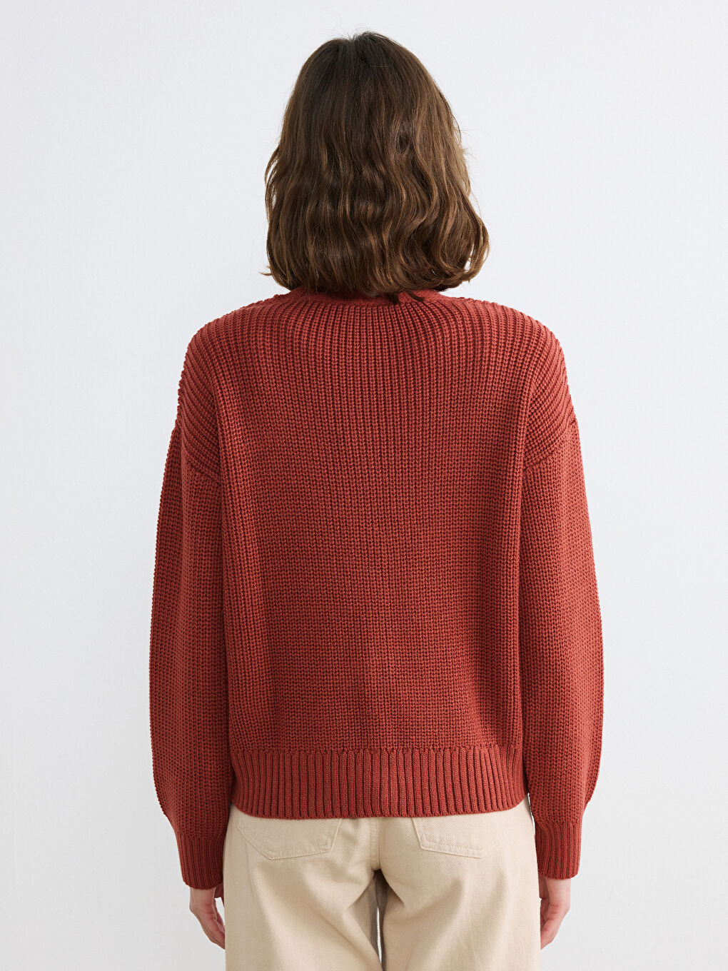 V Neck Women's Knit Cardigan-3