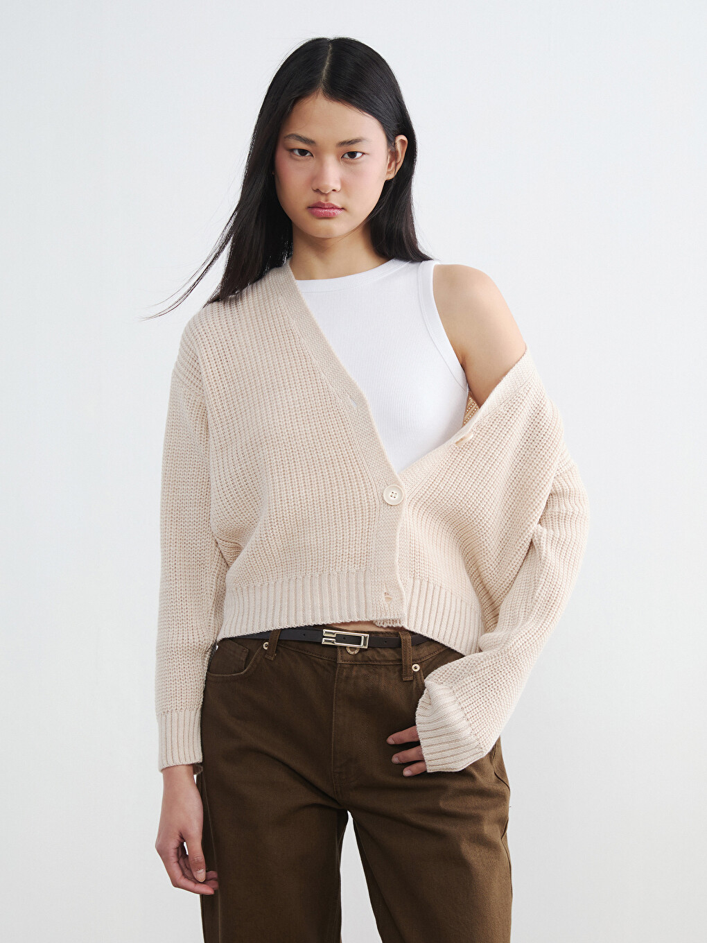 V Neck Women's Knitwear Cardigan