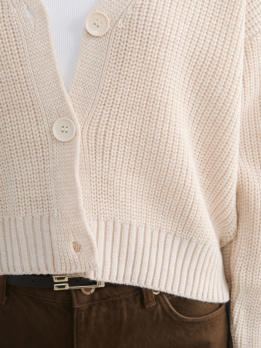 V Neck Women's Knitwear Cardigan-2