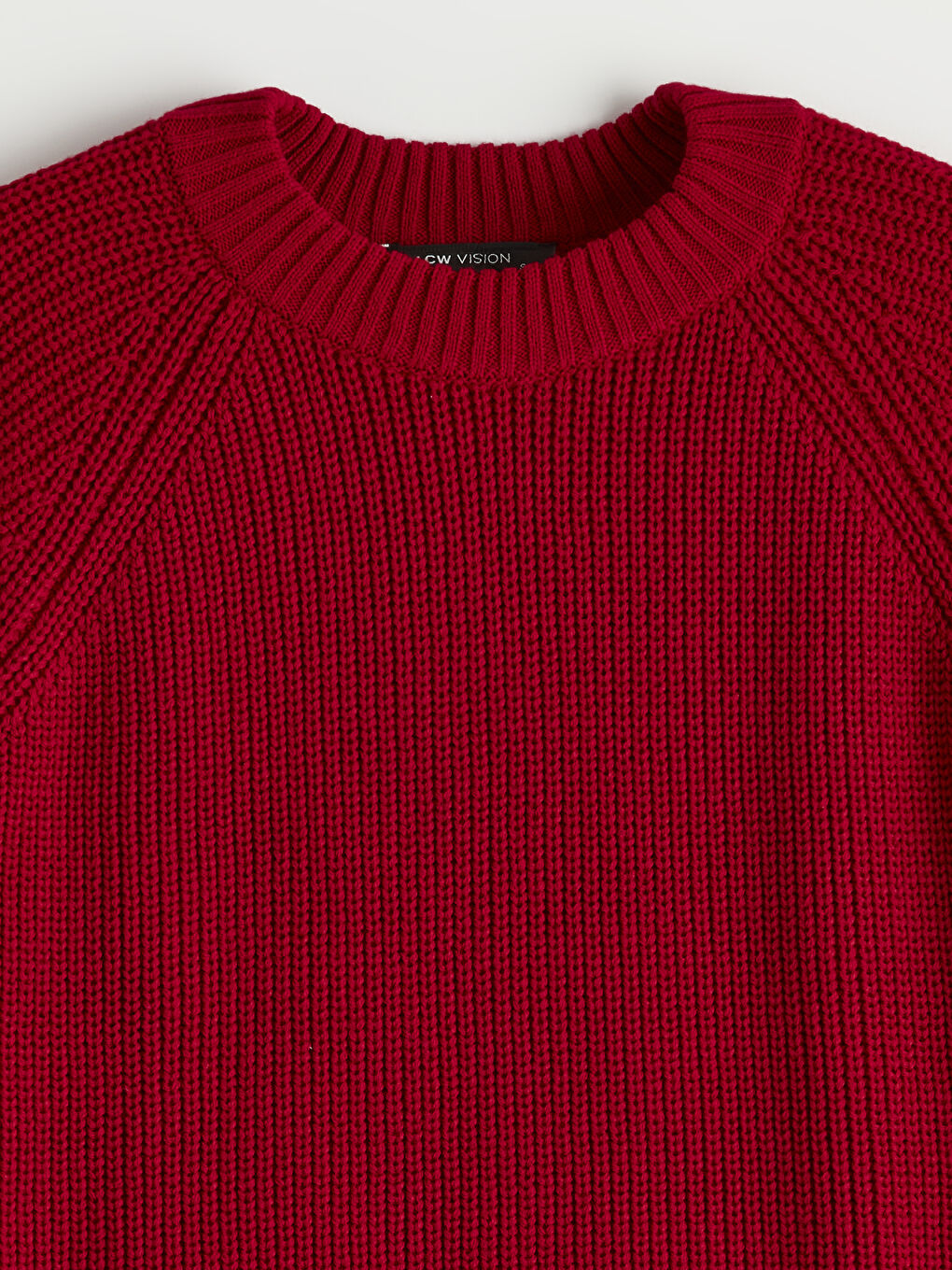 Kırmızı Bisiklet Yaka Kadın Triko Kazak-5