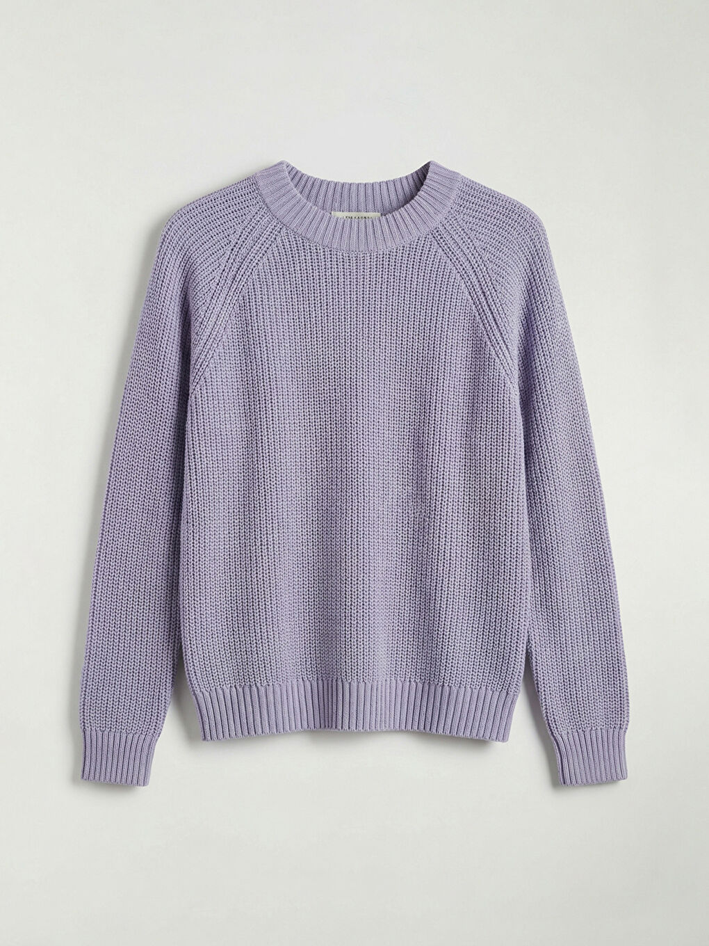 Lila Bisiklet Yaka Kadın Triko Kazak	