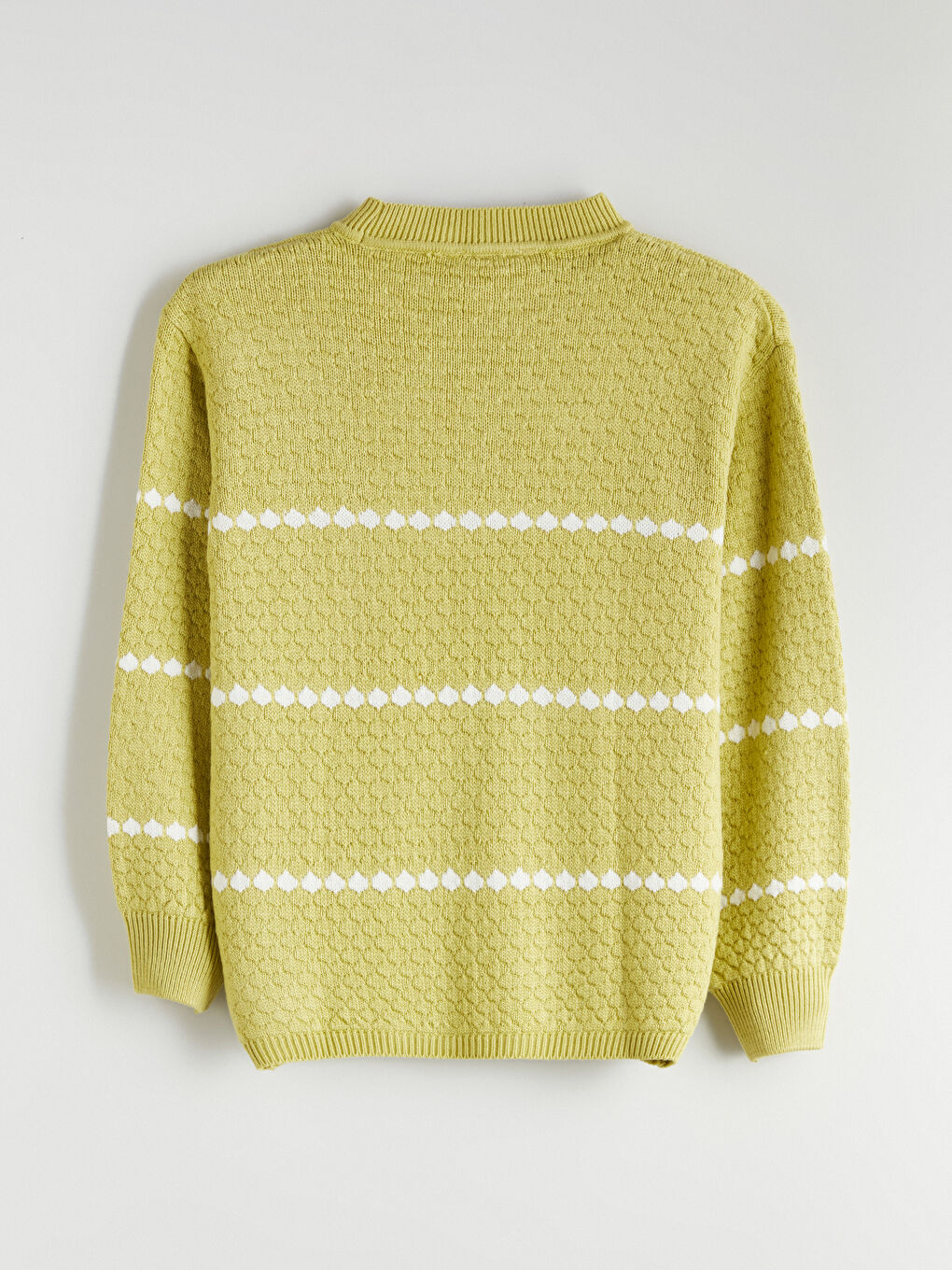 Crew Neck Patterned Women's Knitwear Sweater-5