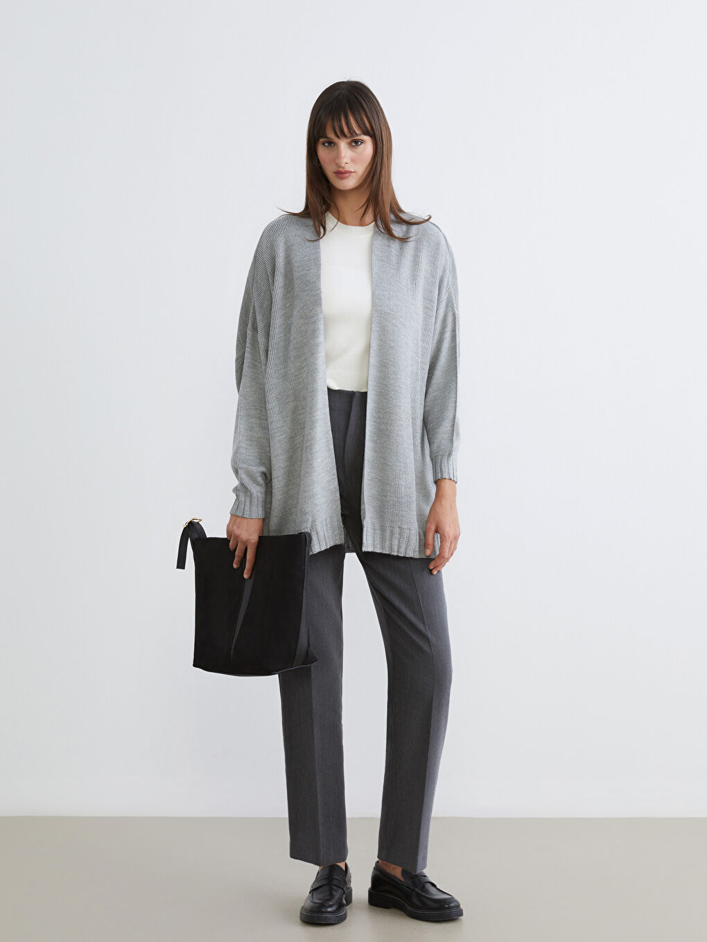 كارديجان تريكو بياقة شال للسيدات-1