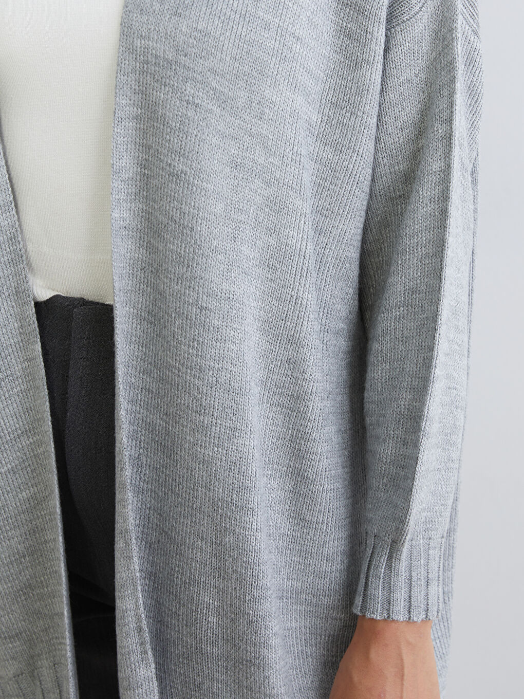 كارديجان تريكو بياقة شال للسيدات-2