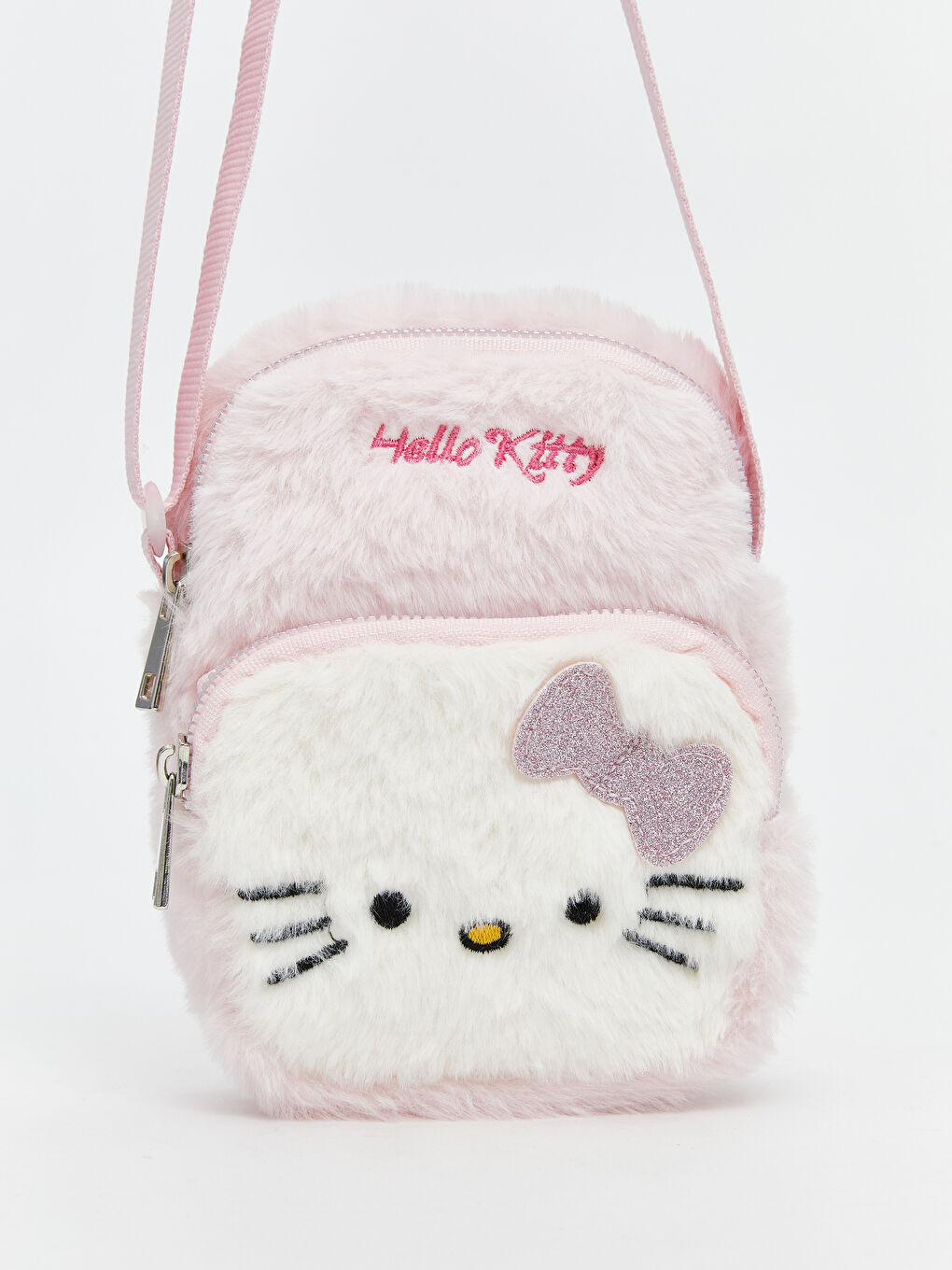 Pembe Hello Kitty Nakışlı Kız Çocuk Omuz Çantası-1