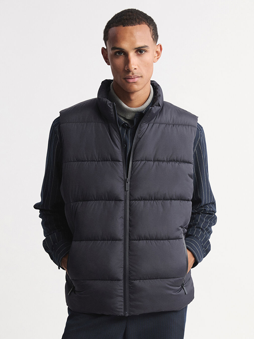 Man NAVY Puffer Gilet-3