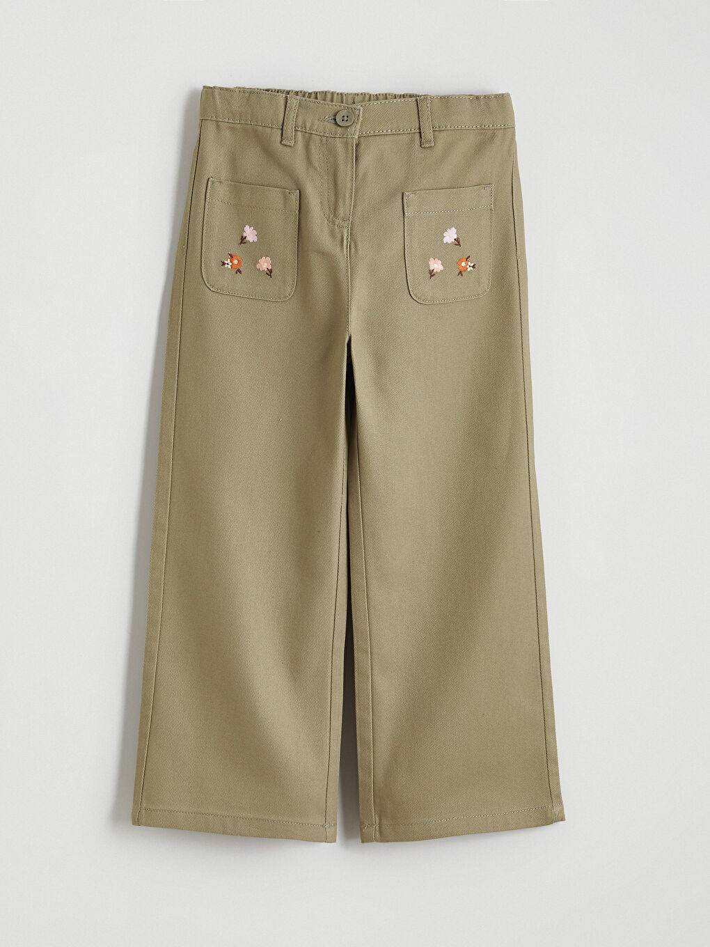 Elasticated Waist Floral Girls' Trousers