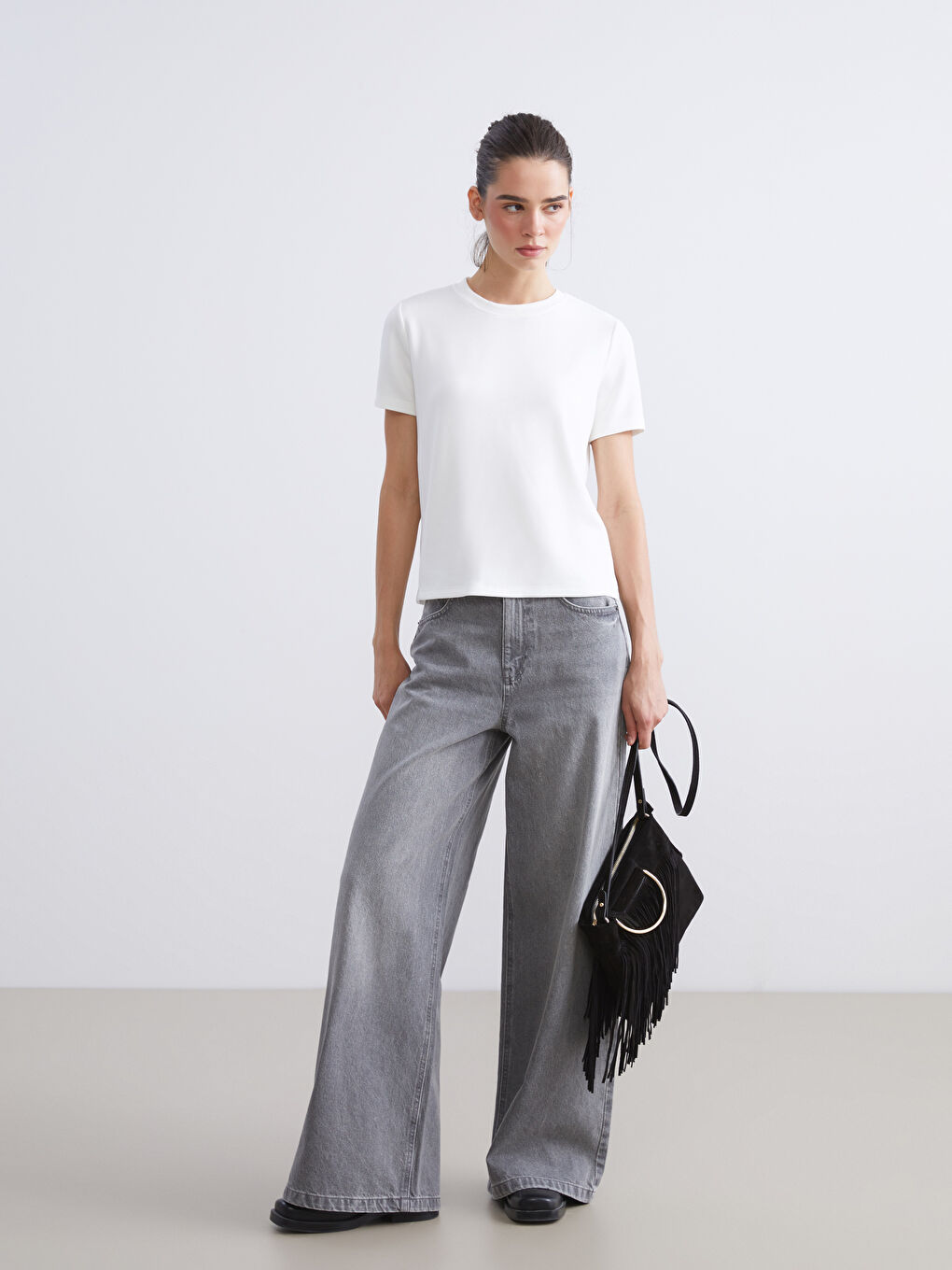 LCW Jeans Wideleg Women's Jeans -W5IV56Z8-GRD
