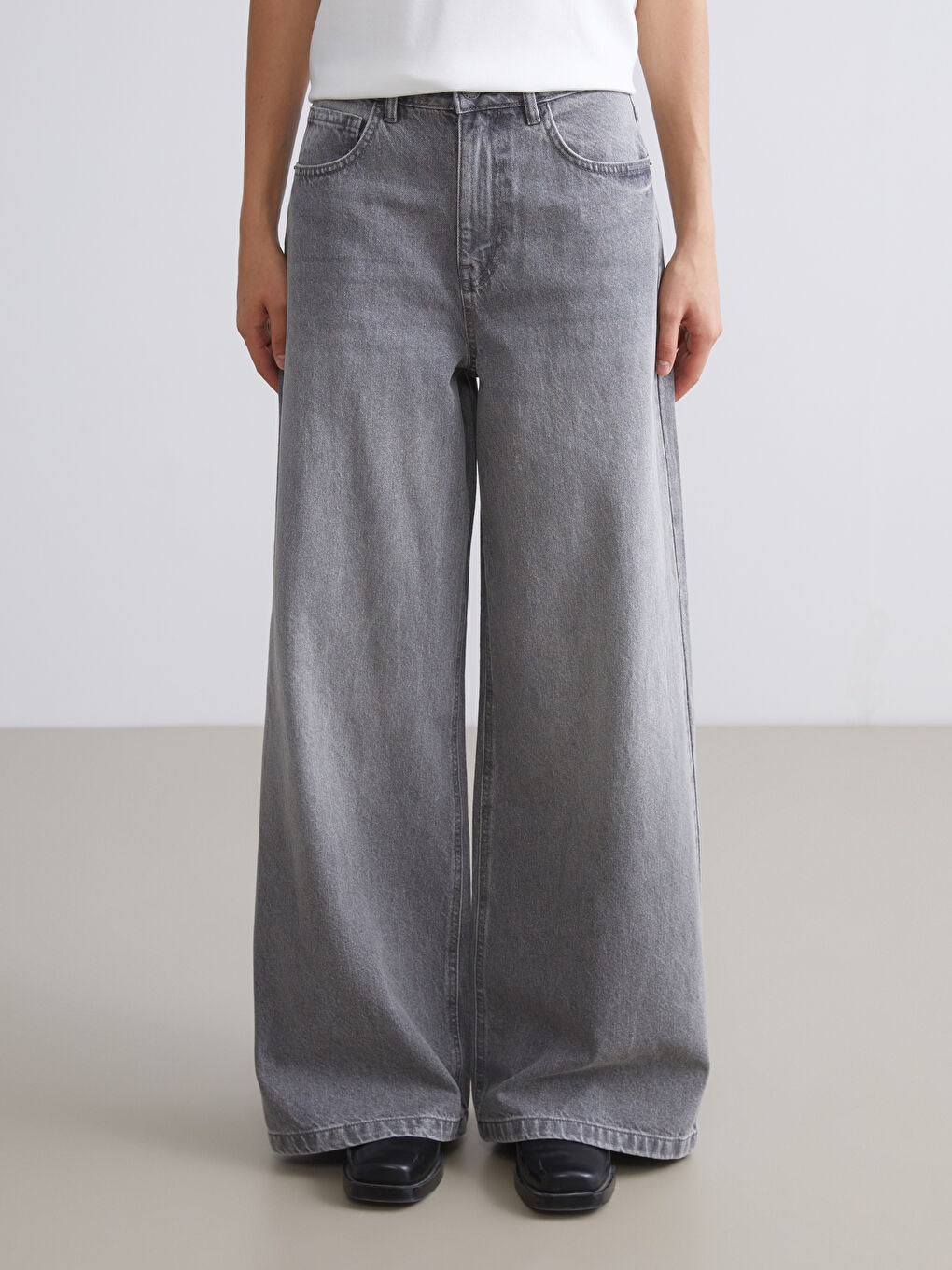 LCW Jeans Wideleg Women's Jeans -W5IV56Z8-GRD