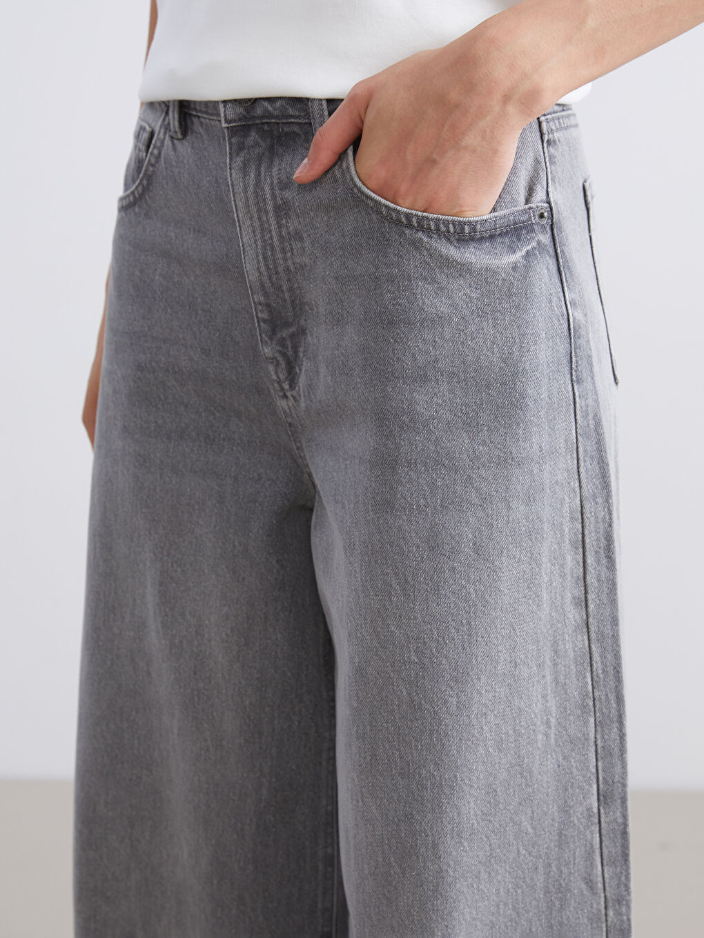 LCW Jeans Wideleg Women's Jeans -W5IV56Z8-GRD