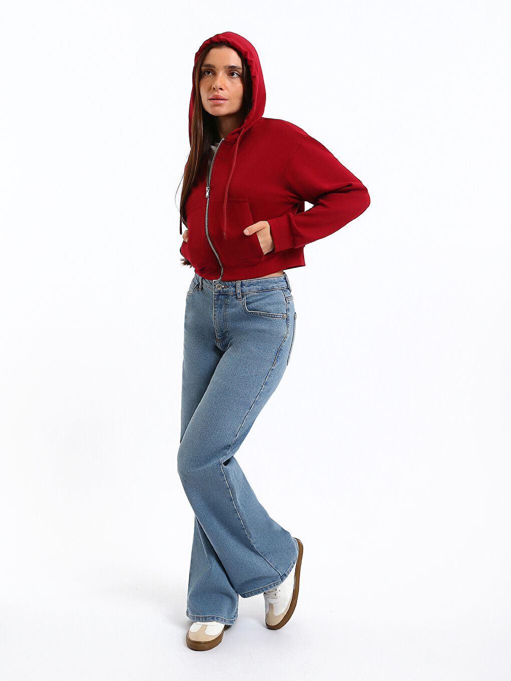 Zippered Women's Sweatshirt-1