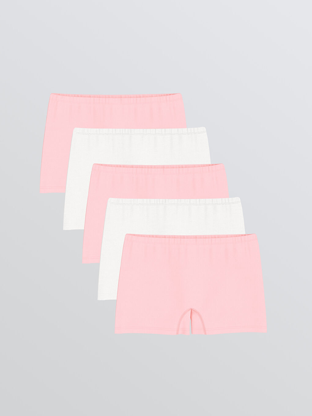 Pembe Basic Pamuklu Kız Çocuk Boxer 5'li