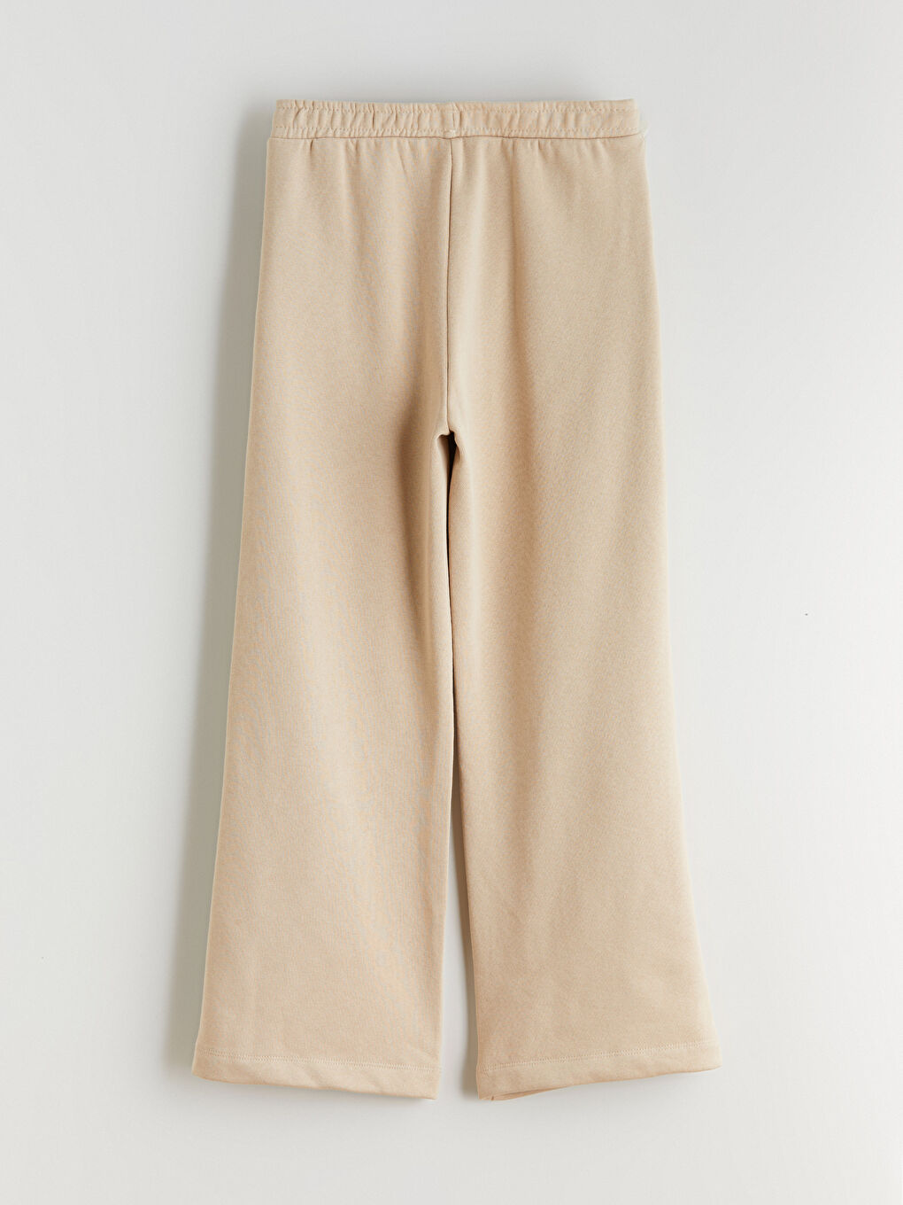 Bej Beli Lastikli Kız Çocuk Eşofman Altı-1