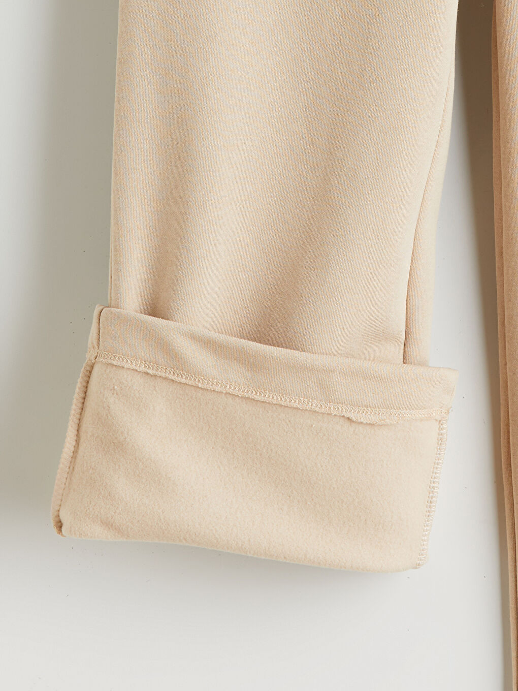 Bej Beli Lastikli Kız Çocuk Eşofman Altı-2