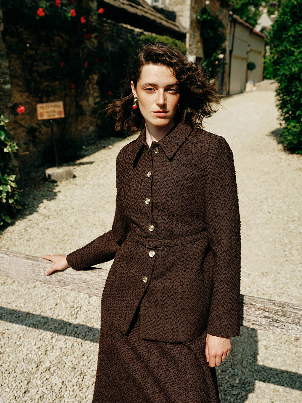 Textured Women's Tweed Jacket-1