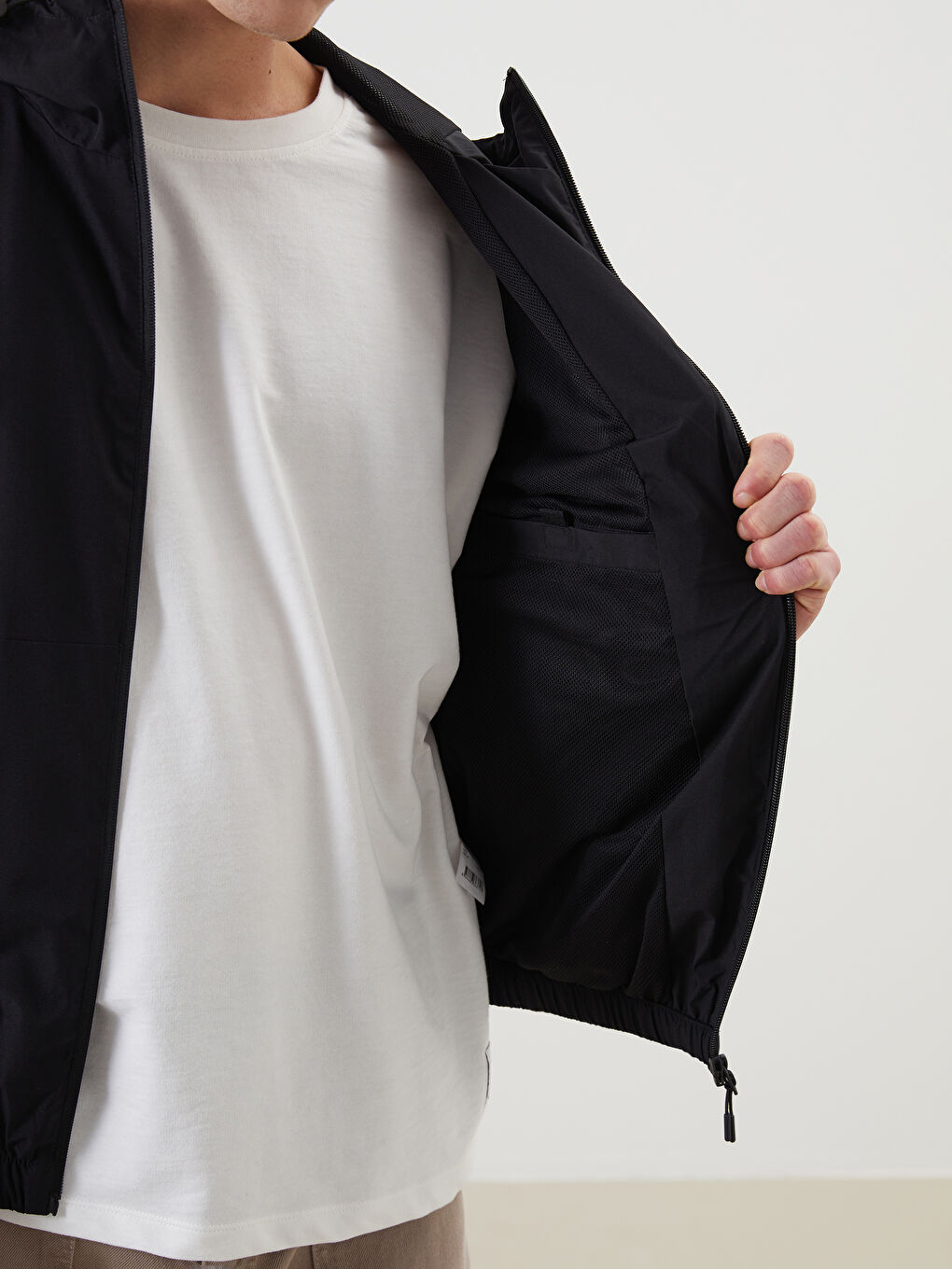 Regular Fit Hooded Men's Raincoat-7