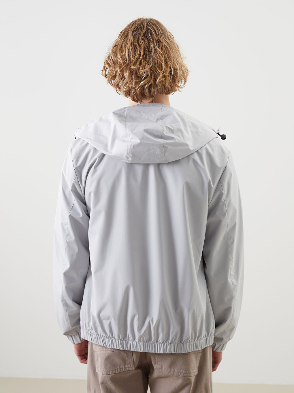 Regular Fit Hooded Men's Raincoat-9