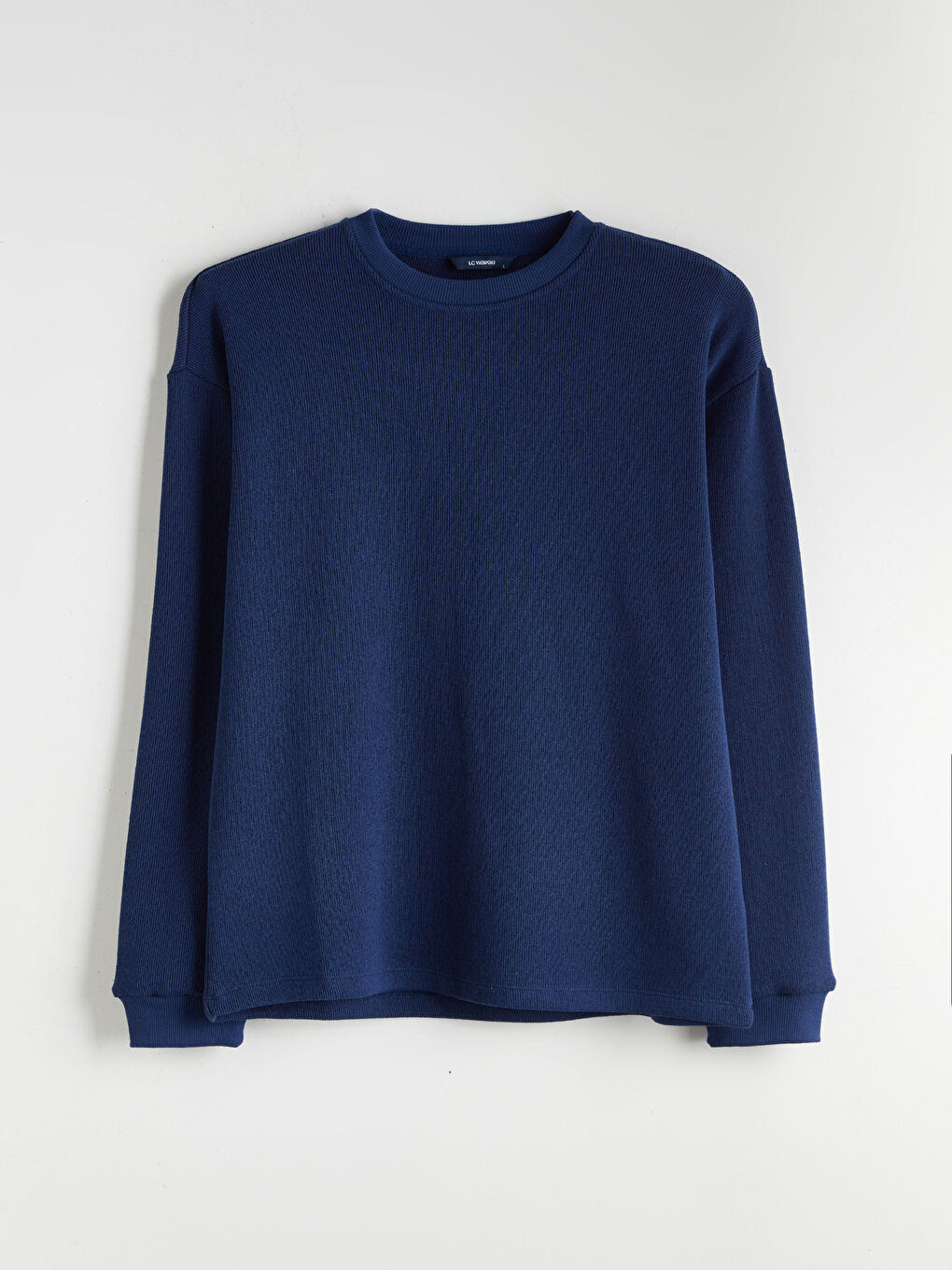 Lacivert Bisiklet Yaka Erkek Triko Kazak-4