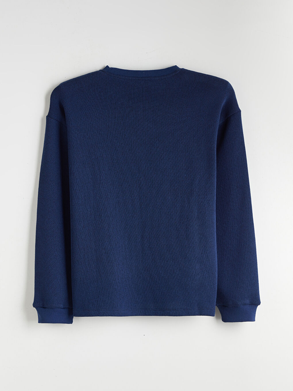 Lacivert Bisiklet Yaka Erkek Triko Kazak-5