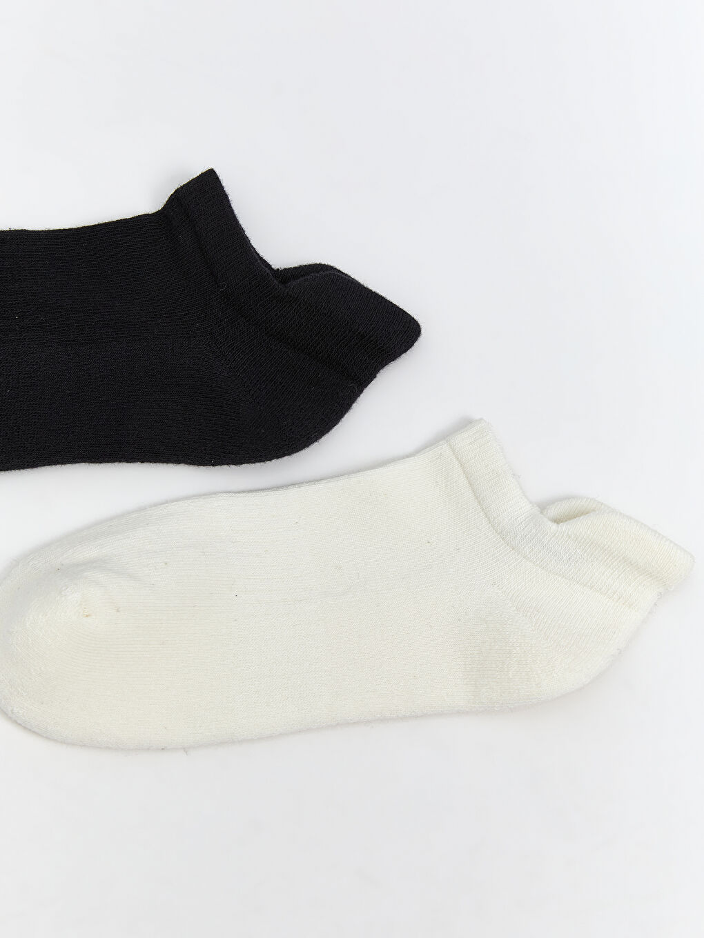 Siyah Kadın Düz Sneaker Çorap 2'li-1