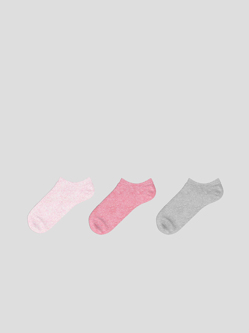 Pembe Basic Kız Çocuk Patik Çorap 3'lü