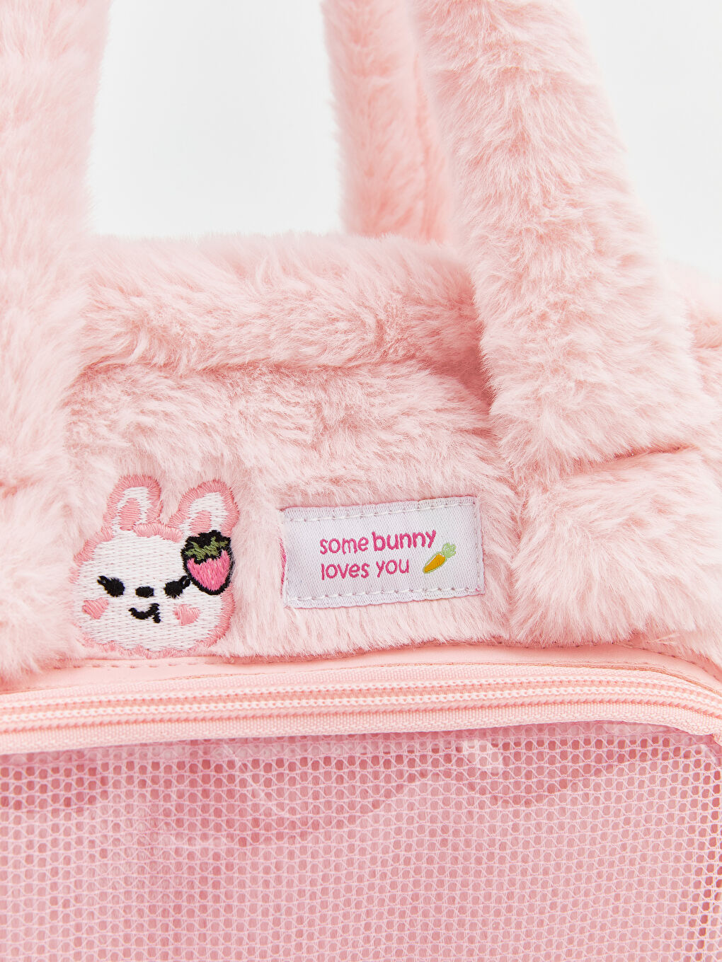 Pembe Kız Çocuk Pelüş  Kol Çantası-2