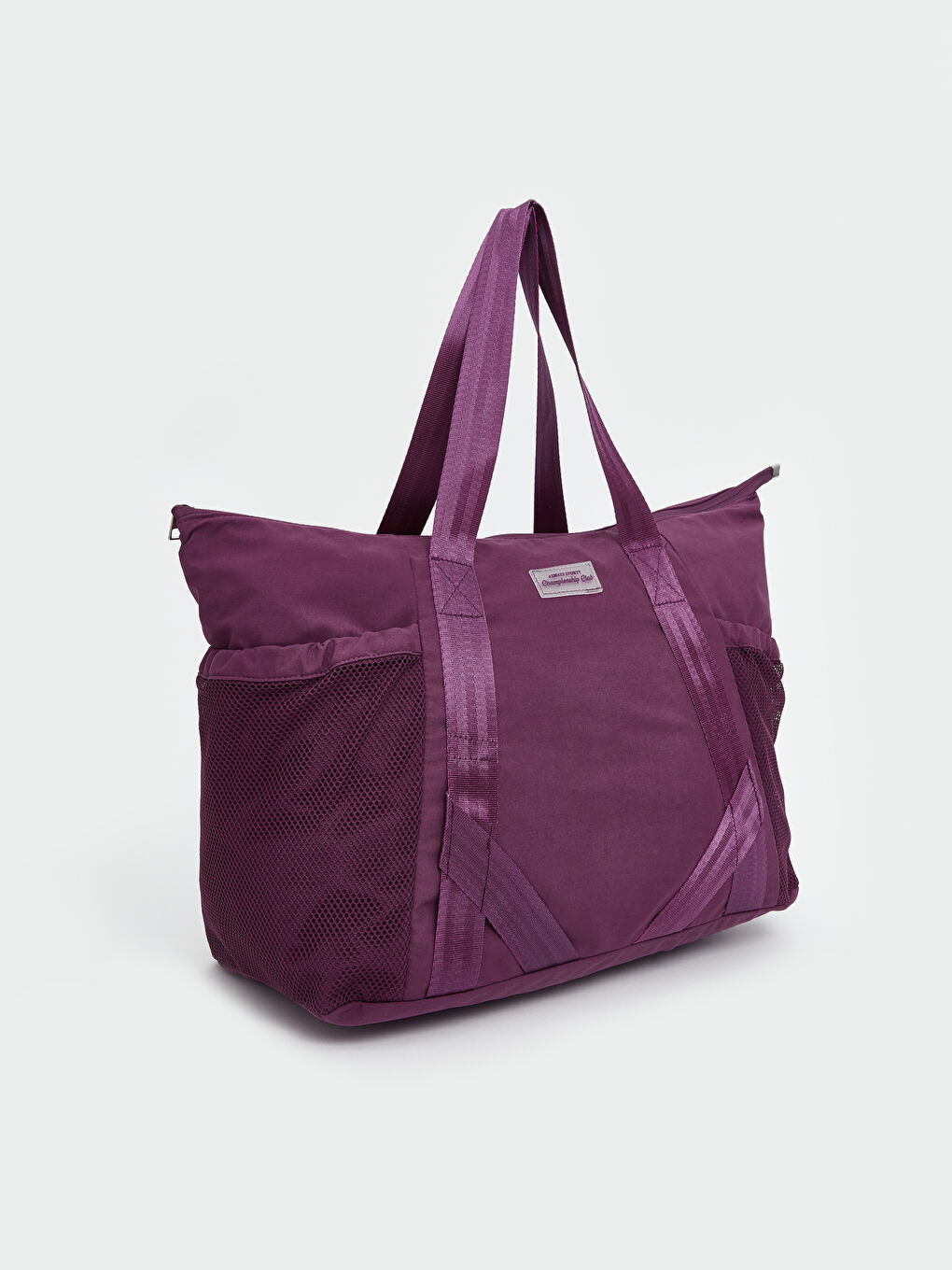 Mor Fermuarlı Kadın Spor Çantası-1