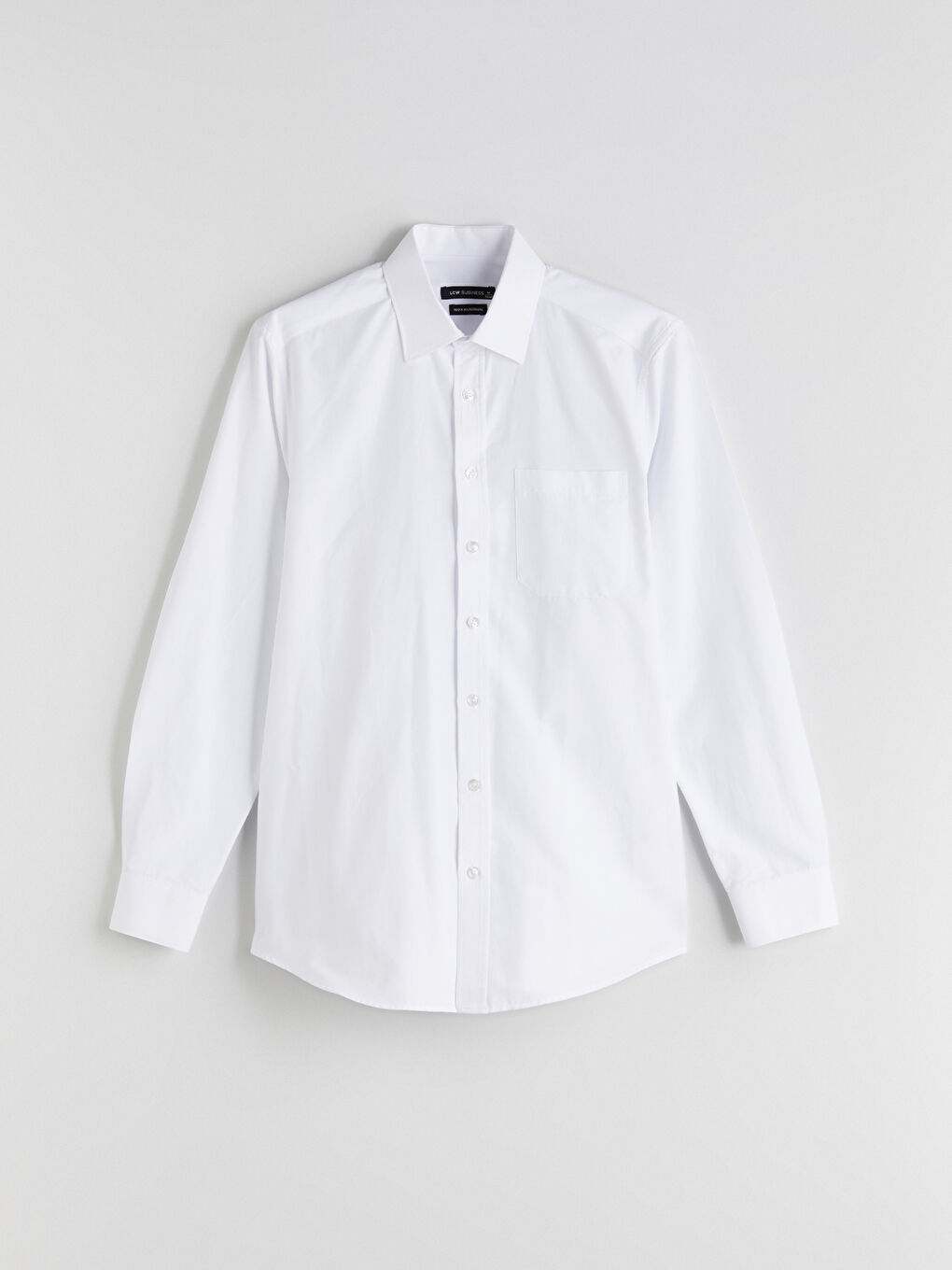 Beyaz Regular Fit Uzun Kollu Erkek Gömlek