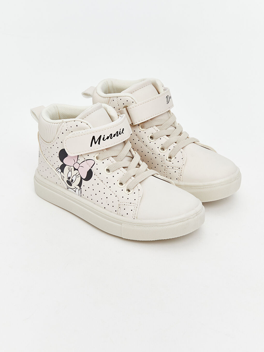 Ekru Minnie Mouse Baskılı Kız Çocuk Spor Ayakkabı