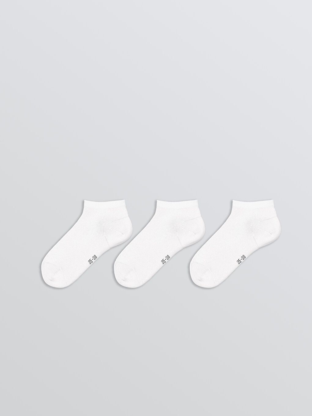 Beyaz Basic Erkek Çocuk Patik Çorap 3'lü