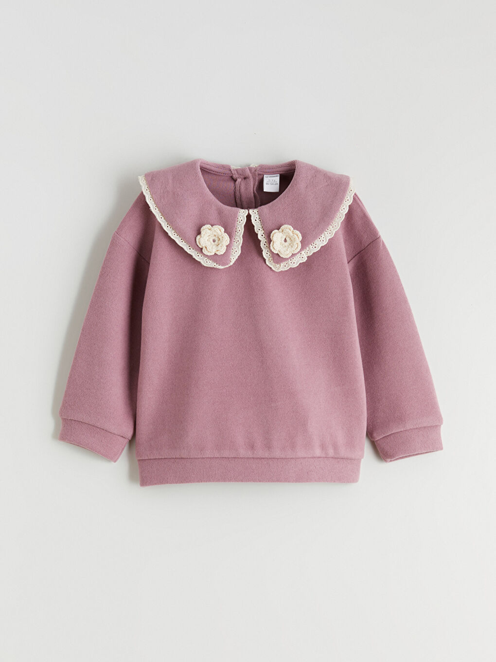 Pembe Bebe Yaka Kız Çocuk Sweatshirt
