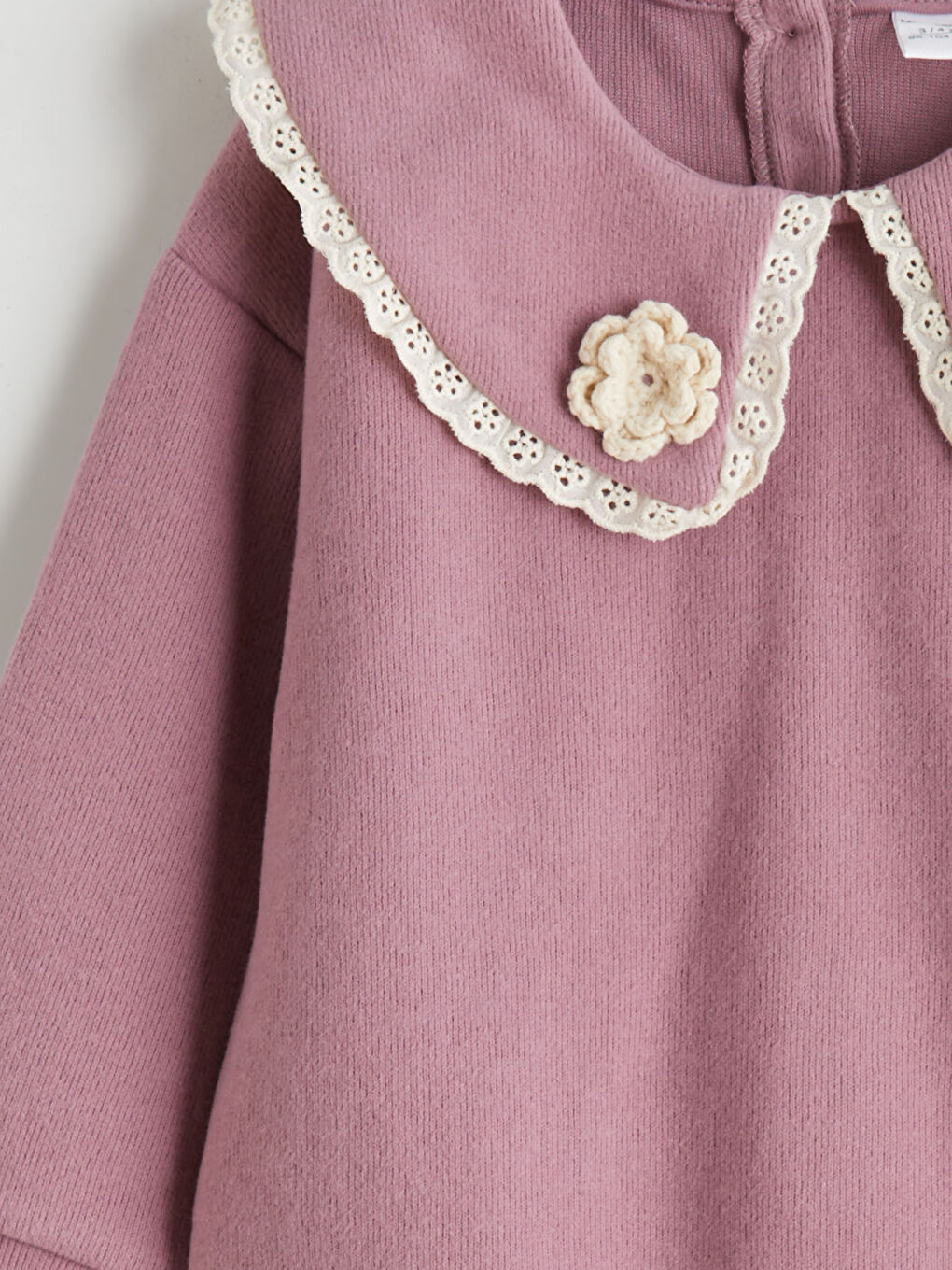 Pembe Bebe Yaka Kız Çocuk Sweatshirt-2