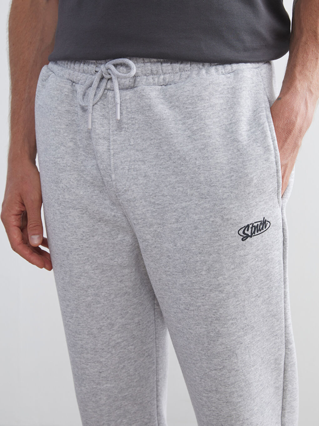 Gri Standart Kalıp Erkek Eşofman Altı-2