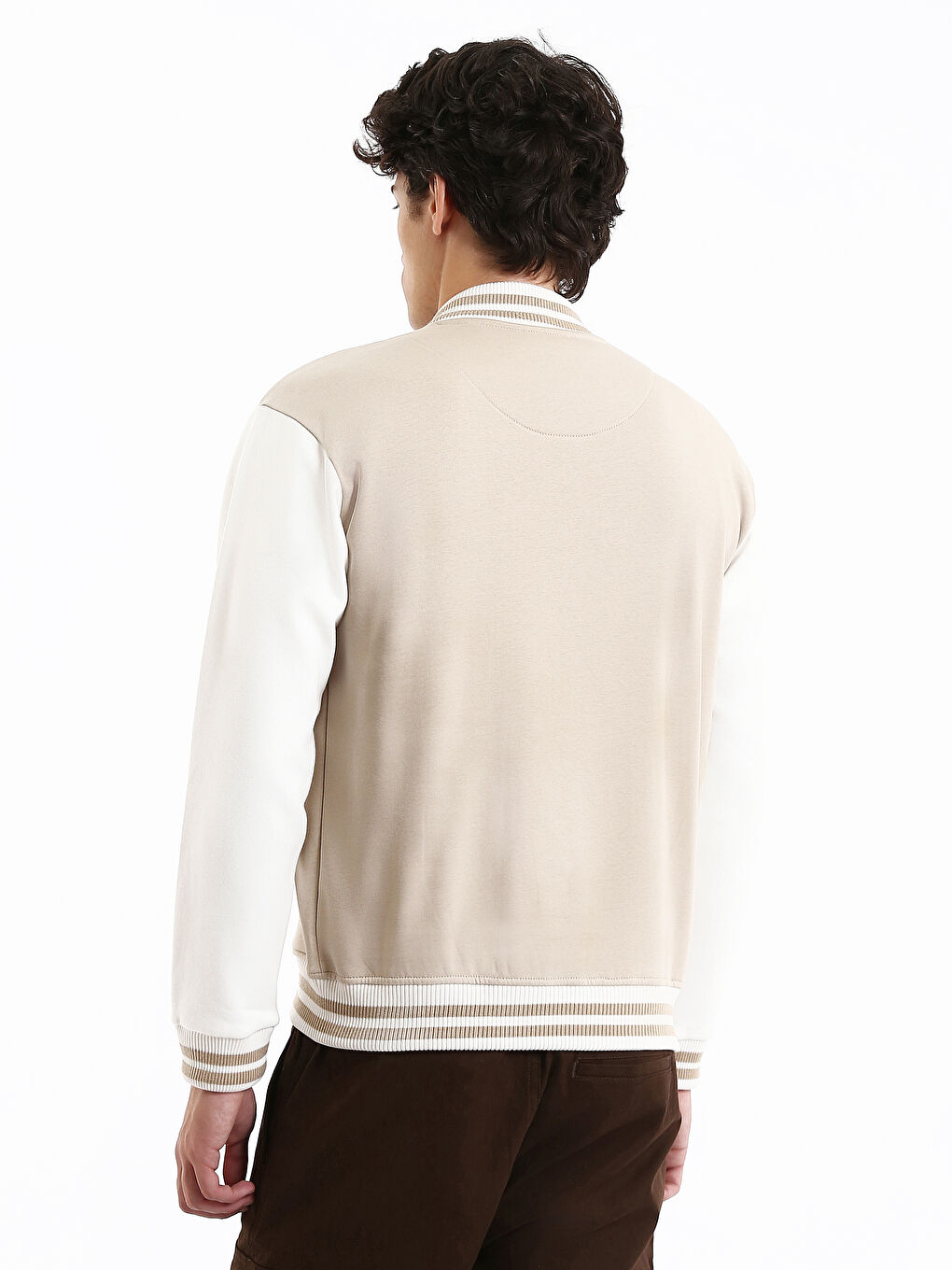 Standard Fit Long Sleeve Men's College Jacket-8