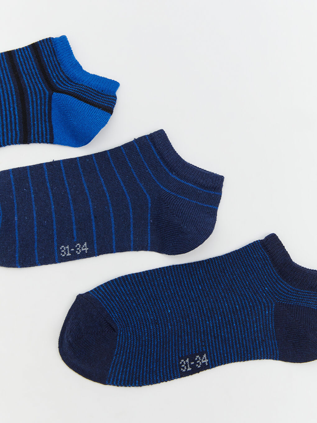 Mavi Erkek Çocuk Patik Çorap 3'lü-1