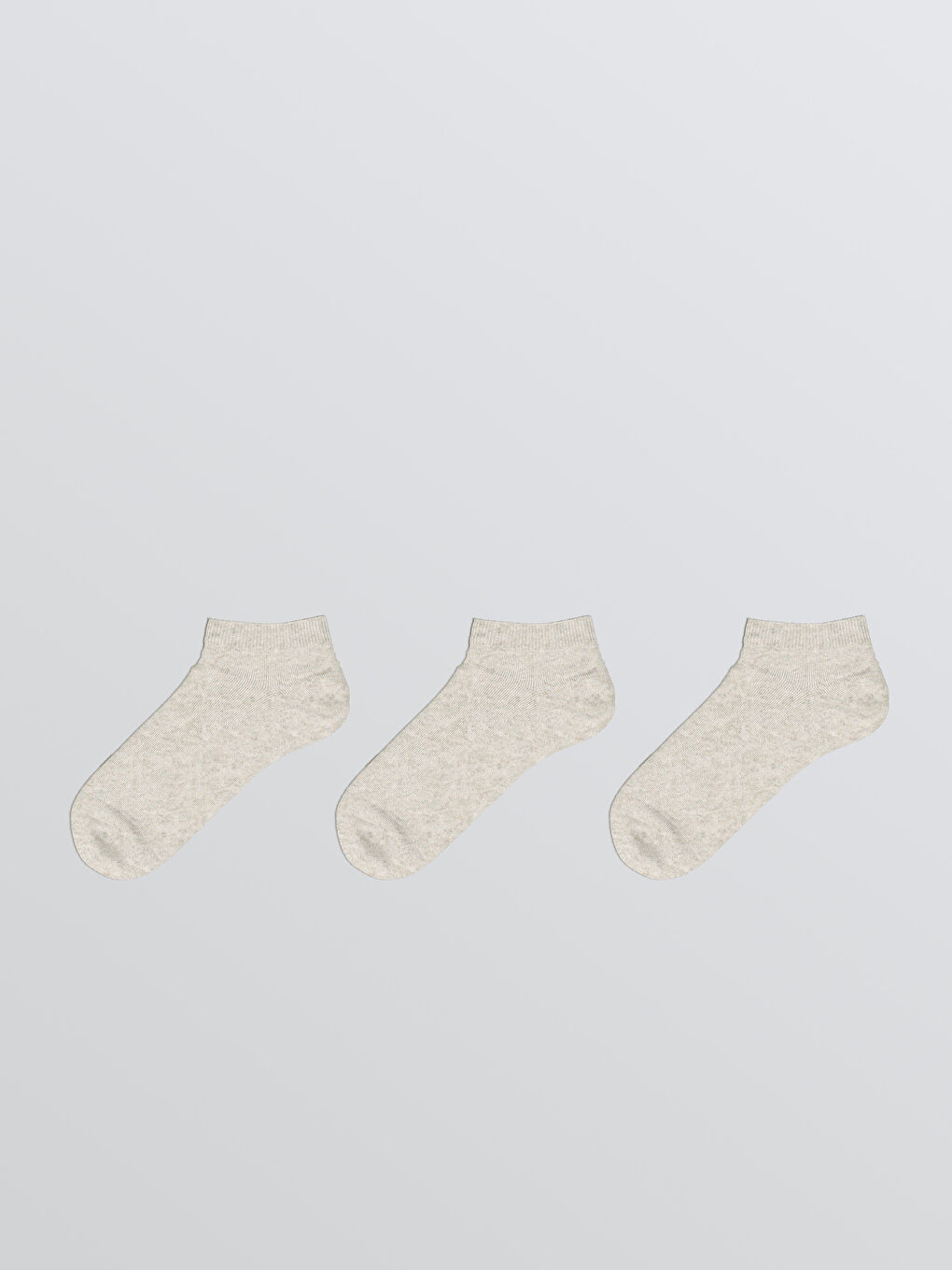 Bej Kadın Patik Çorap 3'lü