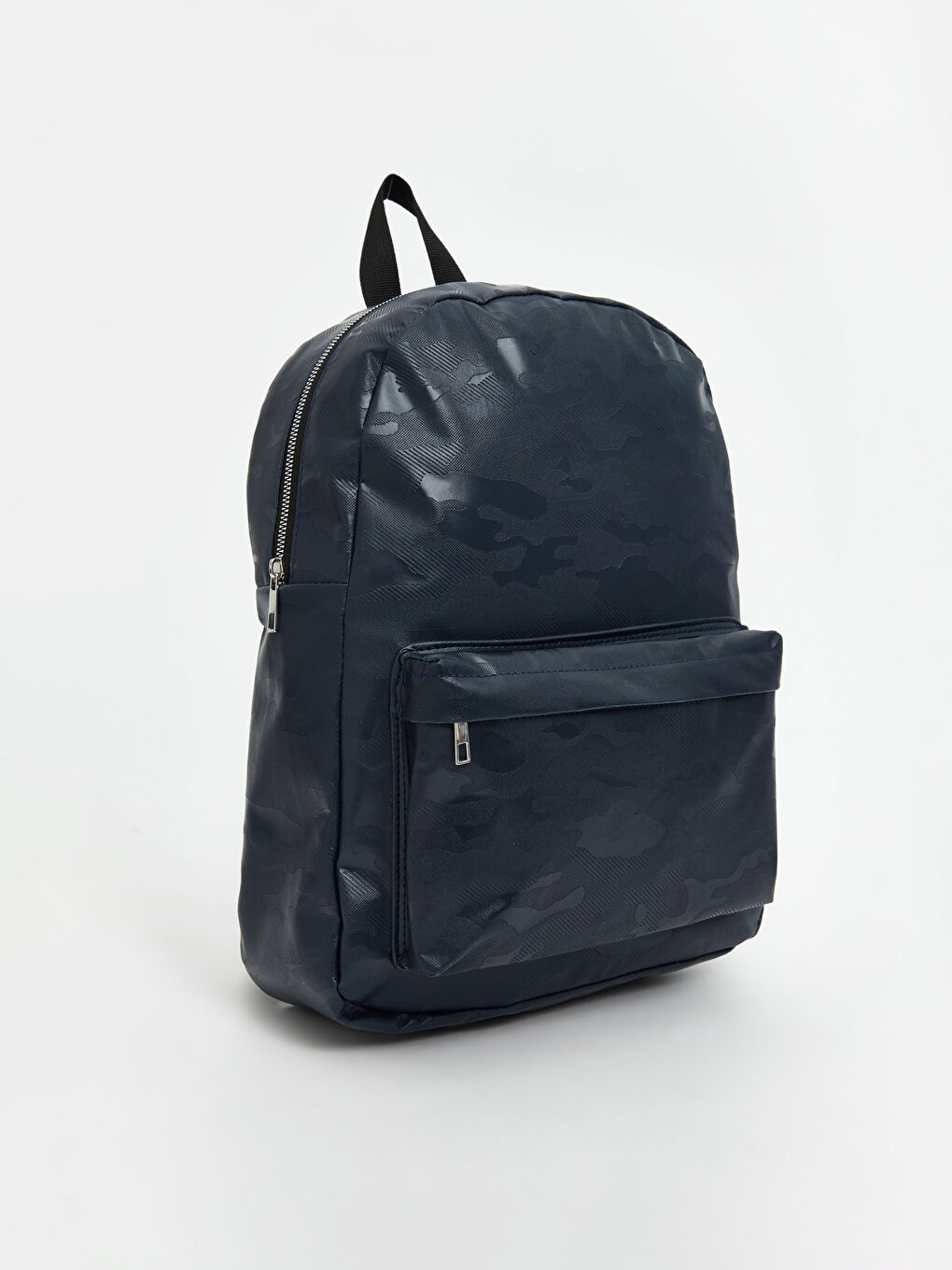 Lacivert Deri Görünümlü Erkek Sırt Çantası