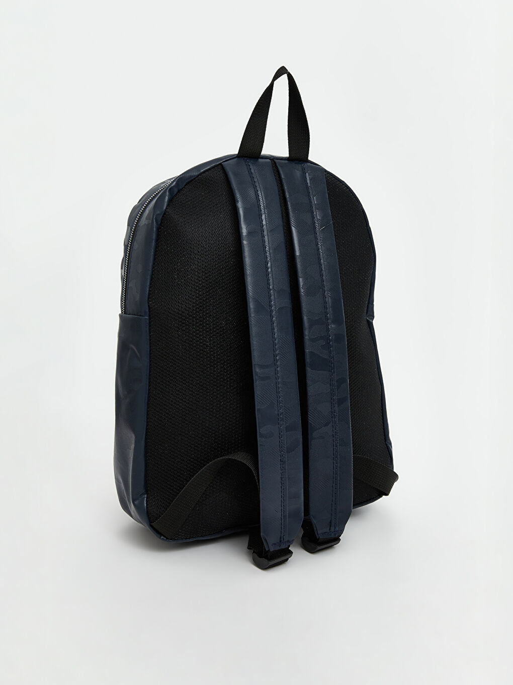 Lacivert Deri Görünümlü Erkek Sırt Çantası-1