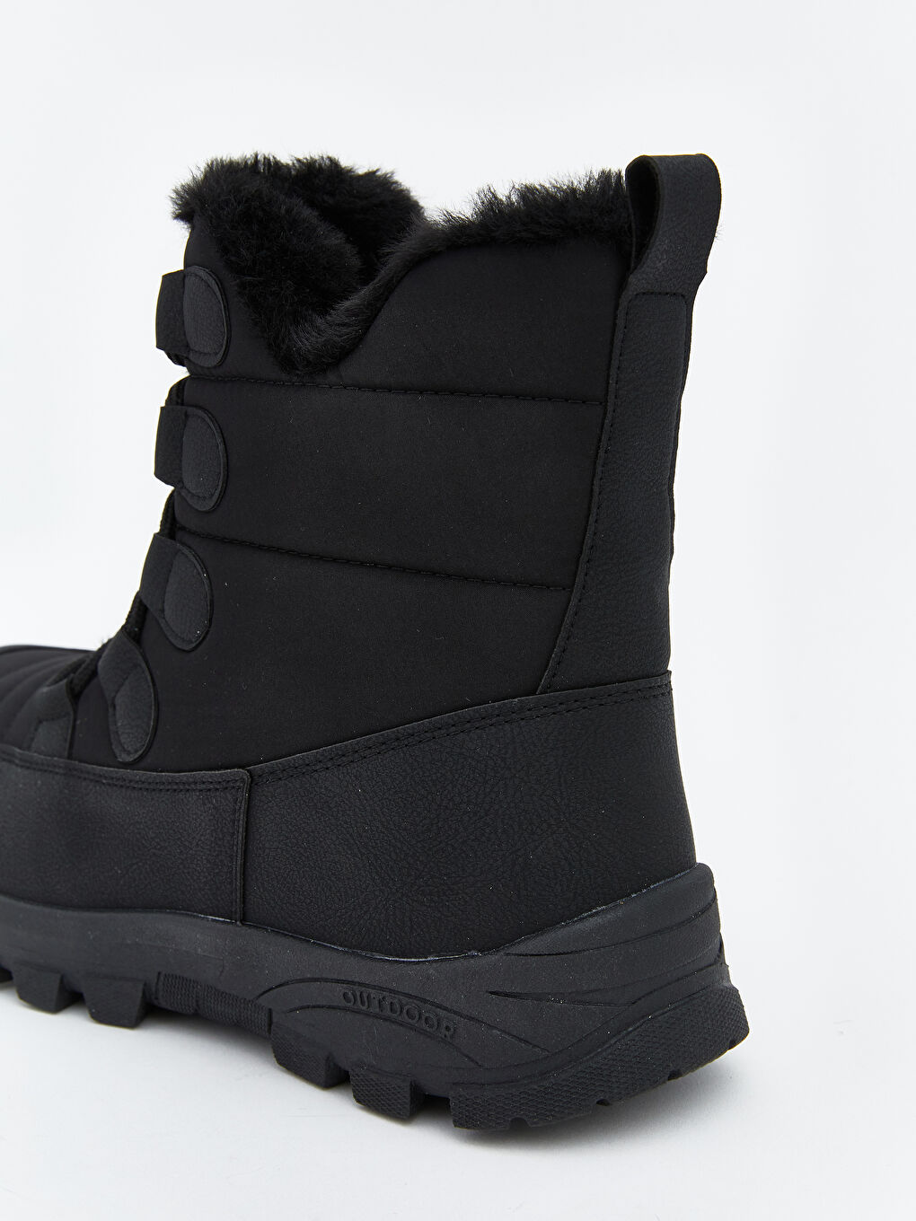 Siyah Bağcıklı Kadın Kar Botu-5